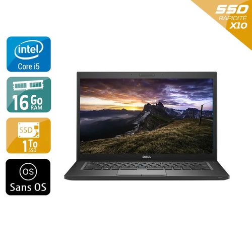 Latitude 7280 12,5" 2015 - Intel Core i5 2,3Ghz - 2 - 16Go DDR4 - 1To SSD - Intel HD Graphics 620 - 
Gris / Noir - Sans OS - AZERTY