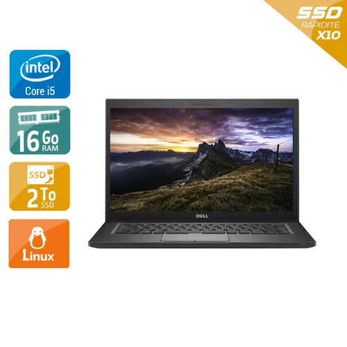 Latitude 7280 12,5" 2015 - Intel Core i5 2,3Ghz - 2 - 16Go DDR4 - 2To SSD - Intel HD Graphics 620 - 
Gris / Noir - Linux - AZERTY