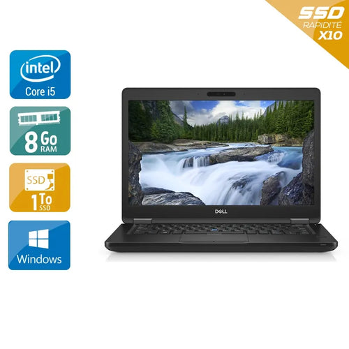 Latitude 5490 14" 2017 - Intel Core i5 2,6Ghz - 2 - 8Go  DDR4 - 1To SSD - Intel UHD Graphics 620 - 
Gris / Noir - Windows 10 - AZERTY