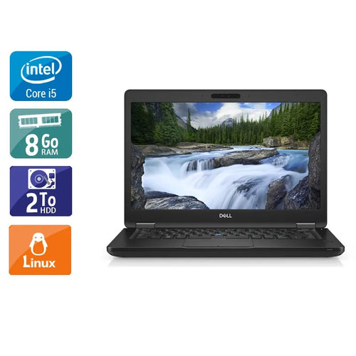 Latitude 5490 14" 2017 - Intel Core i5 2,6Ghz - 2 - 8Go  DDR4 - 480Go SSD - Intel UHD Graphics 620 - 
Gris / Noir - Linux - AZERTY