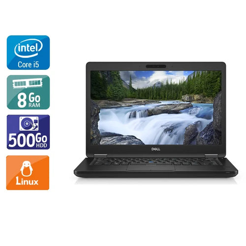 Latitude 5490 14" 2017 - Intel Core i5 2,6Ghz - 2 - 8Go  DDR4 - 500Go HDD - Intel UHD Graphics 620 - 
Gris / Noir - Linux - AZERTY