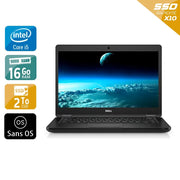 Latitude 5480 14" 2016 - Intel Core i5 3,1Ghz - 2 - 16Go DDR4 - 2To SSD - Intel HD Graphics 620 - 
Gris / Noir - Sans OS - AZERTY - Image 1