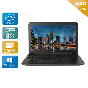 ZBook 15 G3 15,5" 2015 - Intel Core i7 2,7Ghz - 4 - 8Go  DDR4 - 256Go SSD - Nvidia Quadro M1000M - 
Gris / Noir - Windows 10 - AZERTY - Image 1