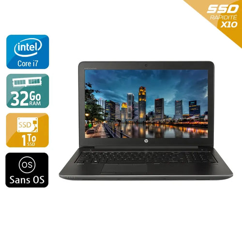 ZBook 15 G3 15,5" 2015 - Intel Core i7 2,7Ghz - 4 - 32Go DDR4 - 1To SSD - Nvidia Quadro M1000M - 
Gris / Noir - Sans OS - AZERTY