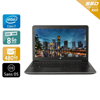 ZBook 15 G3 15,5" 2015 - Intel Core i7 2,7Ghz - 4 - 8Go  DDR4 - 480Go SSD - Nvidia Quadro M1000M - 
Gris / Noir - Sans OS - AZERTY - Image 1