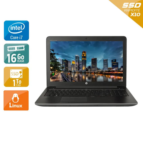 ZBook 15 G3 15,5" 2015 - Intel Core i7 2,7Ghz - 4 - 16Go DDR4 - 1To SSD - Nvidia Quadro M1000M - 
Gris / Noir - Linux - AZERTY