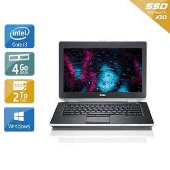 Latitude E6420 14" 2011 - Intel Core i3 2,2Ghz - 4 - 4Go  DDR4 - 2To SSD - Intel HD Graphics 3000 - 
Gris / Noir - Windows 10 - AZERTY - Image 1