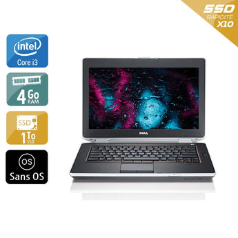 Latitude E6420 14" 2011 - Intel Core i3 2,2Ghz - 4 - 4Go  DDR4 - 1To SSD - Intel HD Graphics 3000 - 
Gris / Noir - Sans OS - AZERTY - Image 1