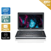 Latitude E6420 14" 2011 - Intel Core i3 2,2Ghz - 4 - 4Go  DDR4 - 240Go SSD - Intel HD Graphics 3000 - 
Gris / Noir - Sans OS - AZERTY - Image 1