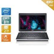 Latitude E6420 14" 2011 - Intel Core i3 2,2Ghz - 4 - 8Go DDR3 - 2To SSD - Intel HD Graphics 3000 - 
Gris / Noir - Linux - AZERTY - Image 1