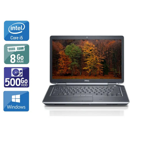 Latitude E5430 14,1" 2012 - Intel Core i5 2,6Ghz - 4 - 8Go DDR3 - 500Go HDD - Intel HD Graphics 4000 - 
Gris / Noir - Windows 10 - AZERTY