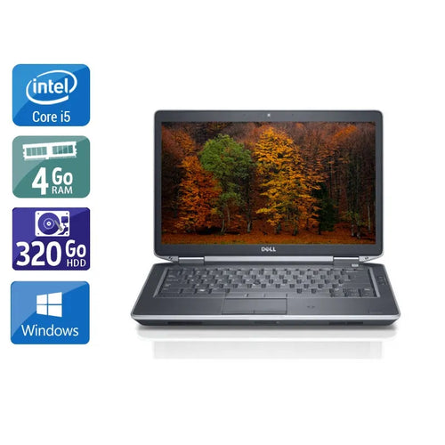 Latitude E5430 14,1" 2012 - Intel Core i5 2,6Ghz - 4 - 4Go  DDR4 - 320Go HDD - Intel HD Graphics 4000 - 
Gris / Noir - Windows 10 - AZERTY