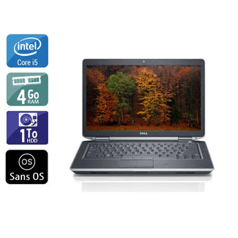 Latitude E5430 14,1" 2012 - Intel Core i5 2,6Ghz - 4 - 4Go  DDR4 - 1To HDD - Intel HD Graphics 4000 - 
Gris / Noir - Sans OS - AZERTY - Image 1