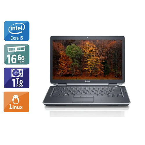 Latitude E5430 14,1" 2012 - Intel Core i5 2,6Ghz - 4 - 16Go DDR3 - 1To HDD - Intel HD Graphics 4000 - 
Gris / Noir - Linux - AZERTY