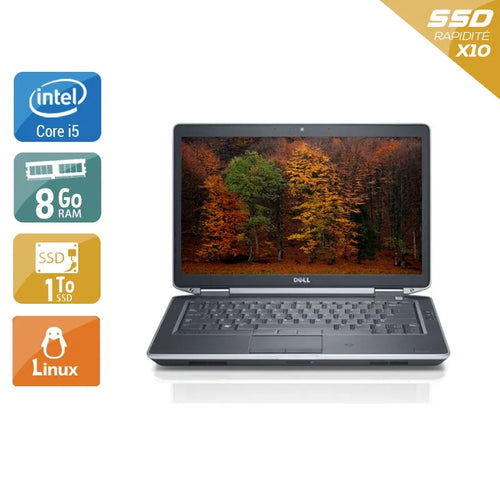 Latitude E5430 14,1" 2012 - Intel Core i5 2,6Ghz - 4 - 8Go DDR3 - 1To SSD - Intel HD Graphics 4000 - 
Gris / Noir - Linux - AZERTY