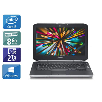 Latitude E5420 14,1" 2011 - Intel Core i5 2,5Ghz - 4 - 8Go DDR3 - 2To HDD - Intel HD Graphics 3000 - 
Gris / Noir - Windows 10 - AZERTY - Image 1