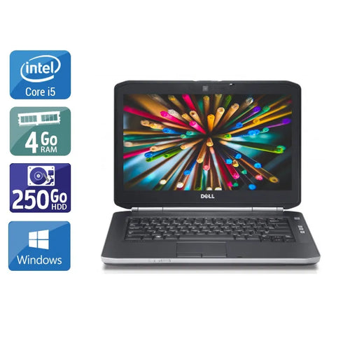 Latitude E5420 14,1" 2011 - Intel Core i5 2,5Ghz - 4 - 4Go  DDR4 - 250Go HDD - Intel HD Graphics 3000 - 
Gris / Noir - Windows 10 - AZERTY