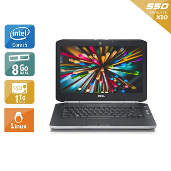 Latitude E5420 14,1" 2011 - Intel Core i5 2,5Ghz - 4 - 8Go DDR3 - 1To SSD - Intel HD Graphics 3000 - 
Gris / Noir - Linux - AZERTY - Image 1