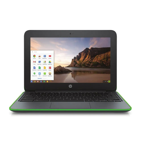 Chromebook 11 G5 EE 11,6" 2016 - Intel Celeron 1,6Ghz - 2 - 4Go LPDDR3 - 32Go eMMC - Intel HD Graphics 400 - Noir et vert - Chrome OS - AZERTY